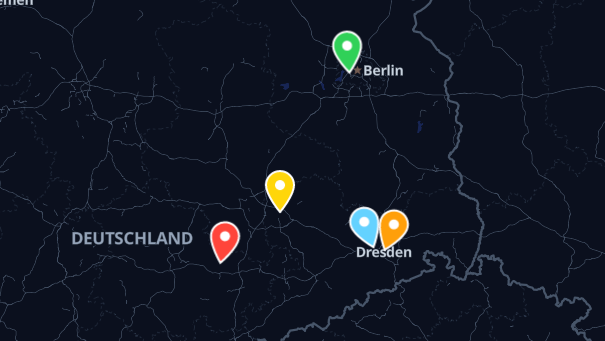 Map of company locations