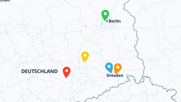 Map of company locations