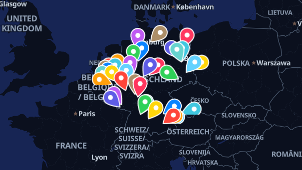 Map of company locations