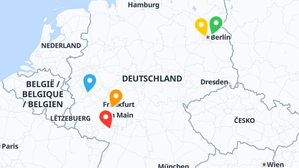 Map of company locations