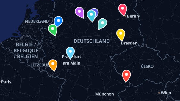 Map of company locations
