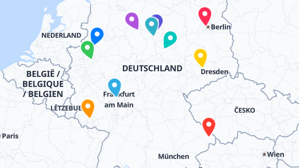 Map of company locations