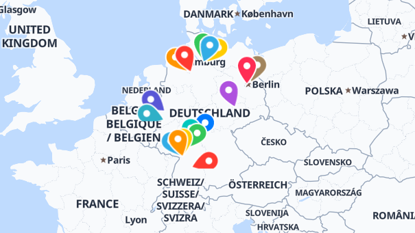 Map of company locations