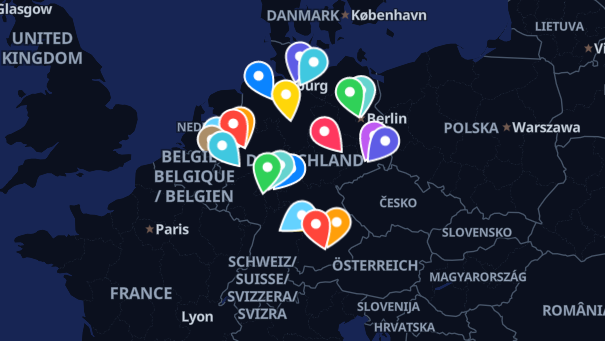 Map of company locations