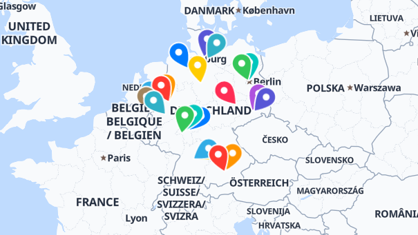 Map of company locations