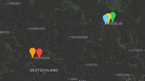 Map of company locations