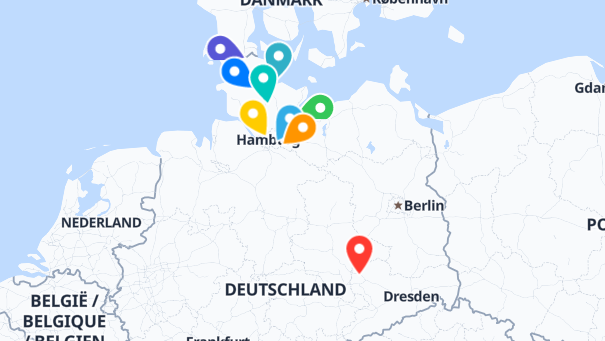 Map of company locations