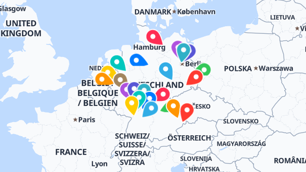 Map of company locations