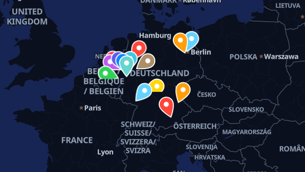 Map of company locations