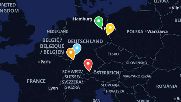 Map of company locations