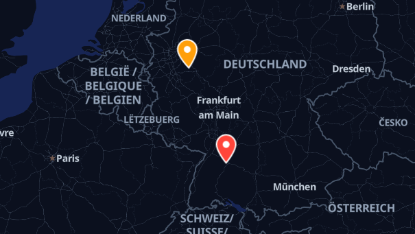 Map of company locations