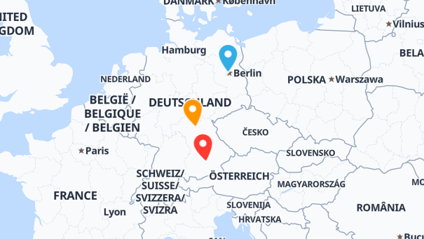 Map of company locations