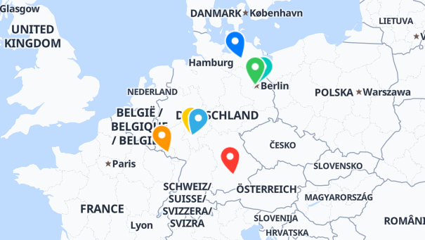Map of company locations