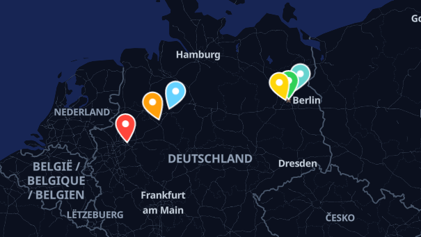 Map of company locations