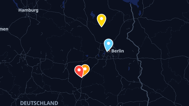 Map of company locations