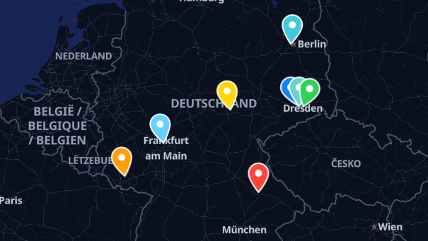 Map of company locations