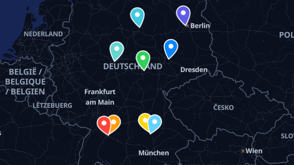 Map of company locations