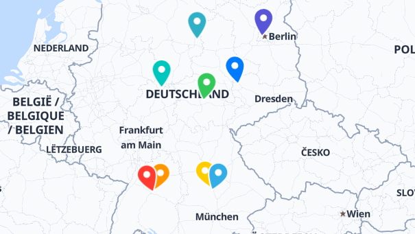 Map of company locations