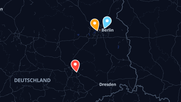 Map of company locations