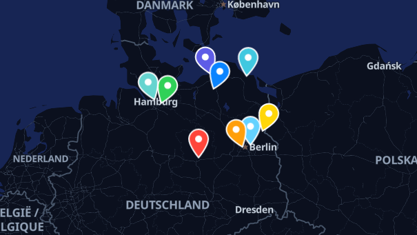 Map of company locations