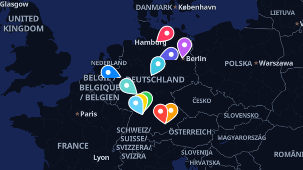 Map of company locations