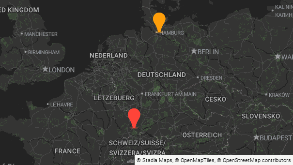 Map of company locations