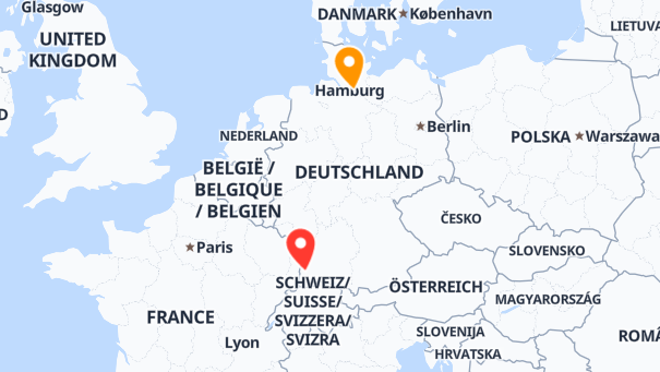 Map of company locations