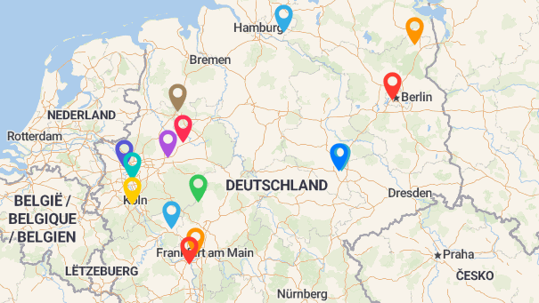 Map of company locations