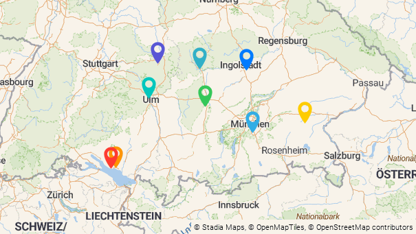 Map of company locations