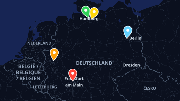 Map of company locations