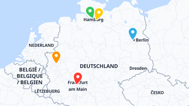 Map of company locations