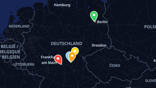 Map of company locations
