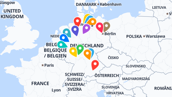 Map of company locations