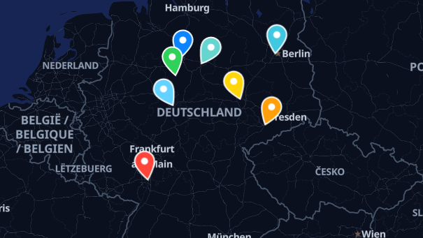 Map of company locations