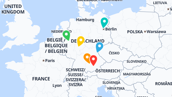 Map of company locations