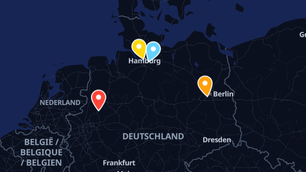 Map of company locations