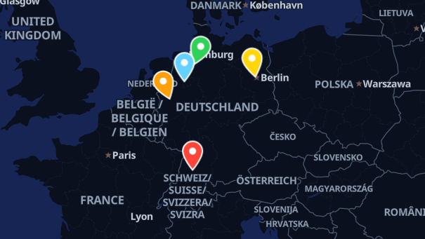Map of company locations