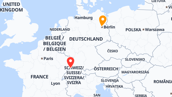 Map of company locations