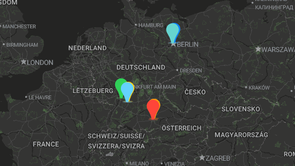 Map of company locations