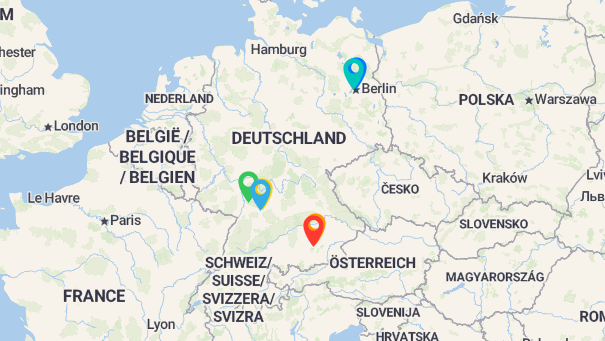 Map of company locations