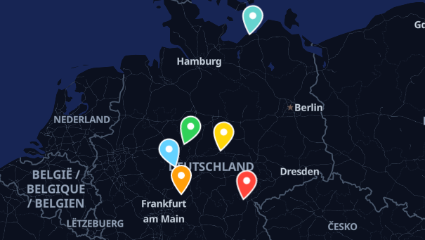 Map of company locations