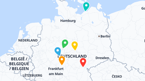 Map of company locations