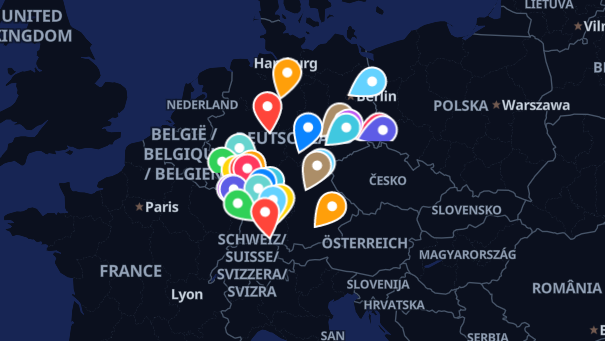 Map of company locations