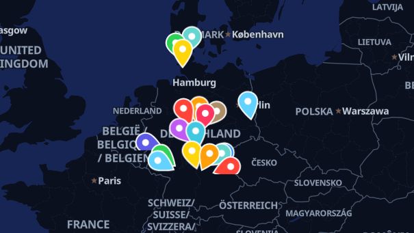 Map of company locations