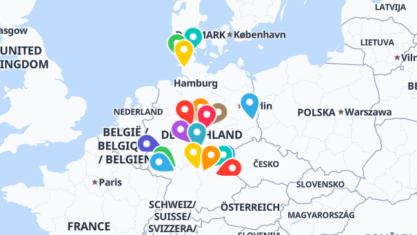 Map of company locations
