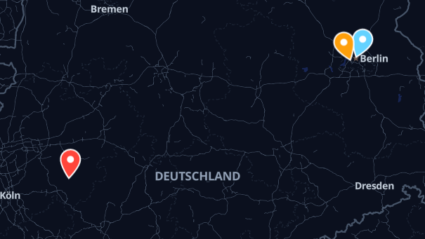 Map of company locations