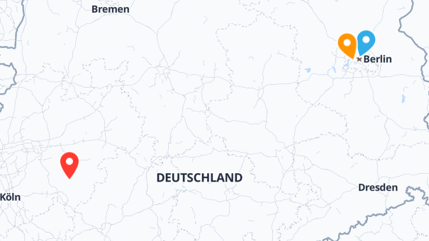 Map of company locations