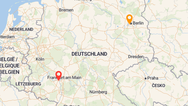 Map of company locations