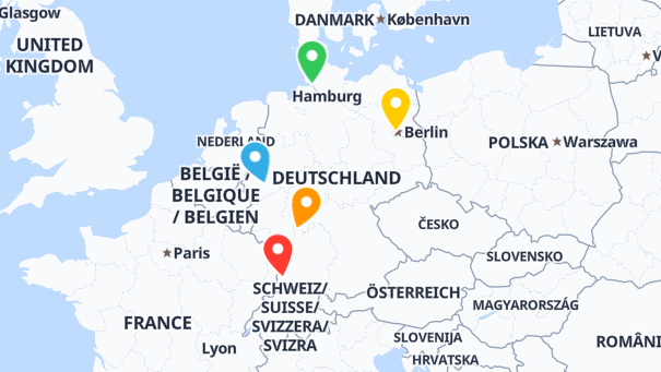 Map of company locations
