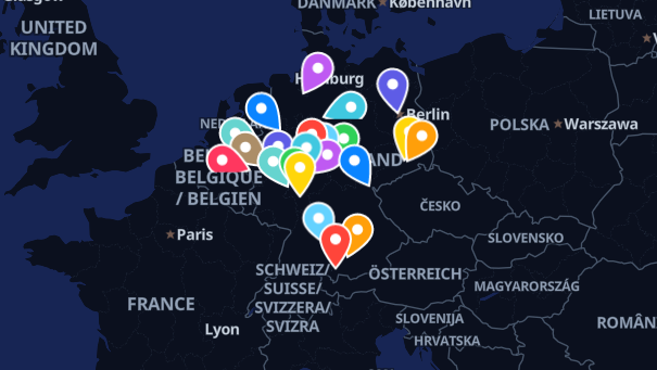 Map of company locations